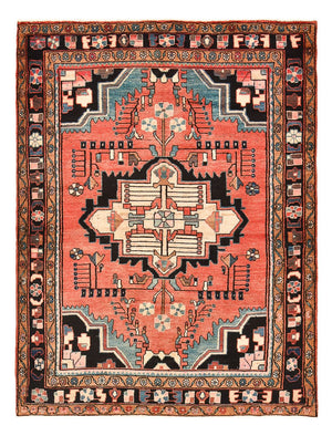 Tapis persan - Nomadic - 210 x 158 cm - rouge clair