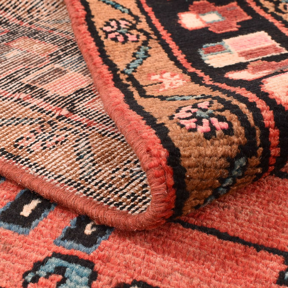 Tapis persan - Nomadic - 210 x 158 cm - rouge clair