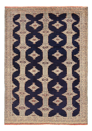 Tapis Turkaman - 173 x 120 cm - bleu foncé