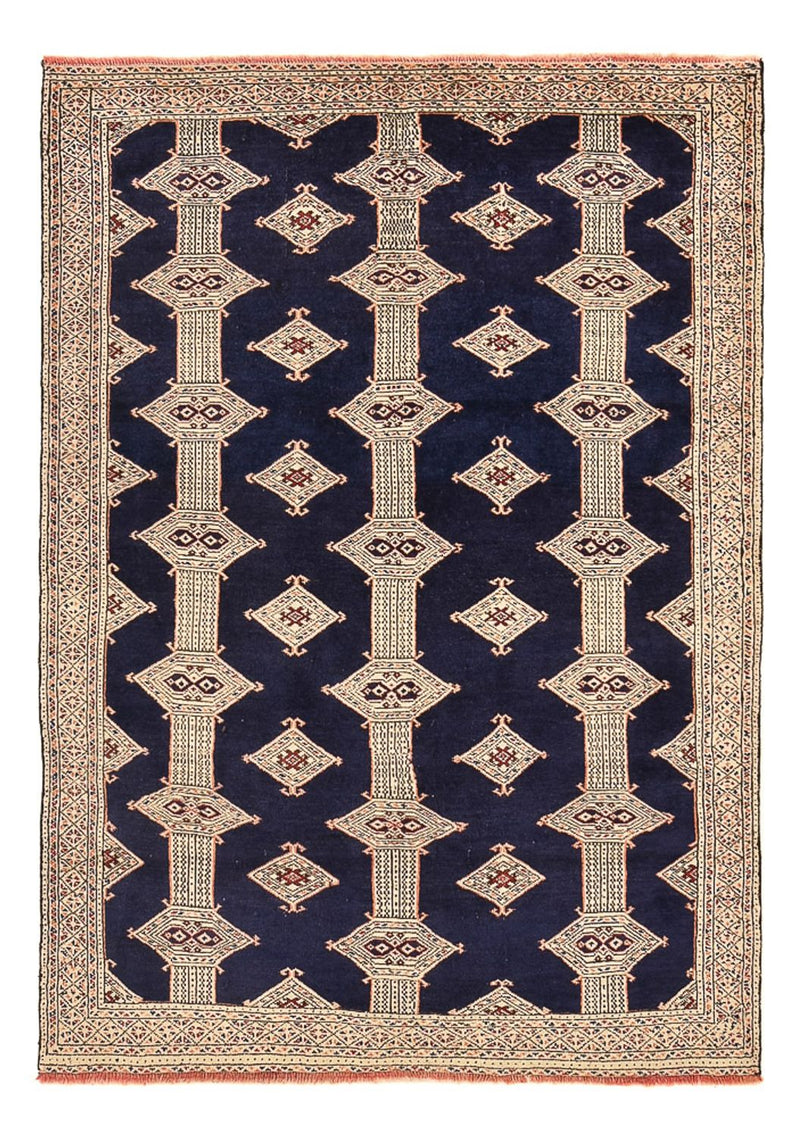 Tapis Turkaman - 173 x 120 cm - bleu foncé