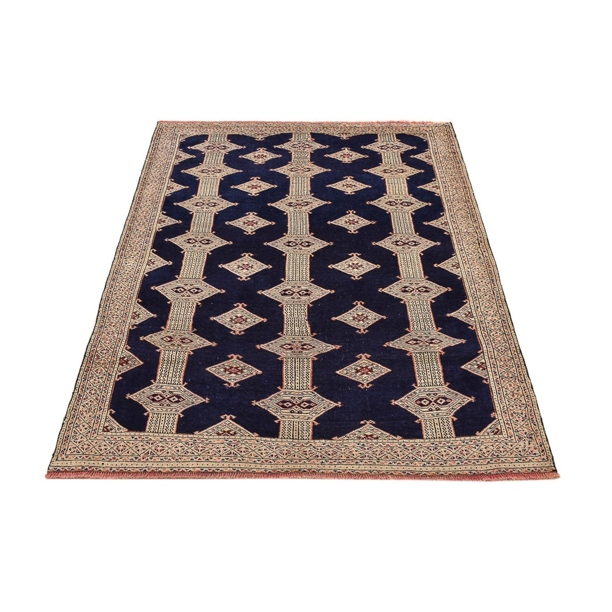 Tapis Turkaman - 173 x 120 cm - bleu foncé