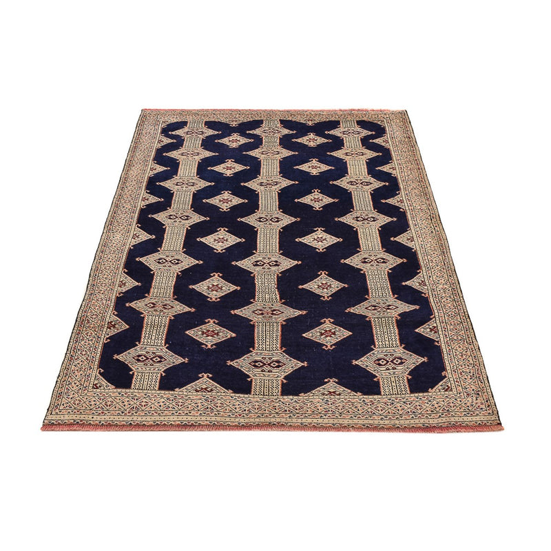Tapis Turkaman - 173 x 120 cm - bleu foncé