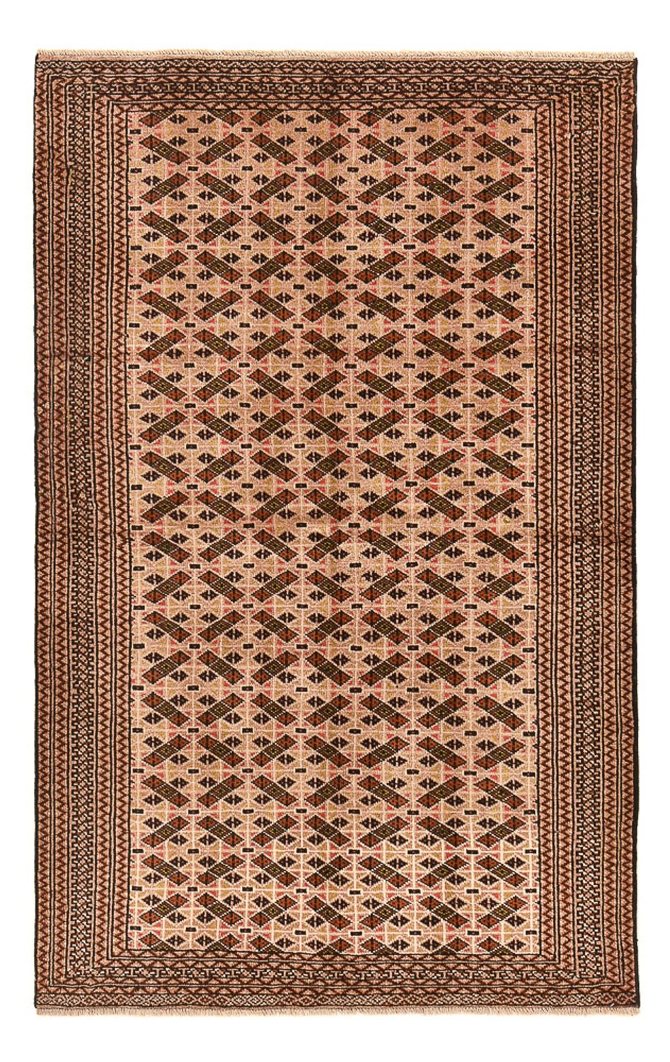 Tapis Turkaman - 190 x 128 cm - rouge clair