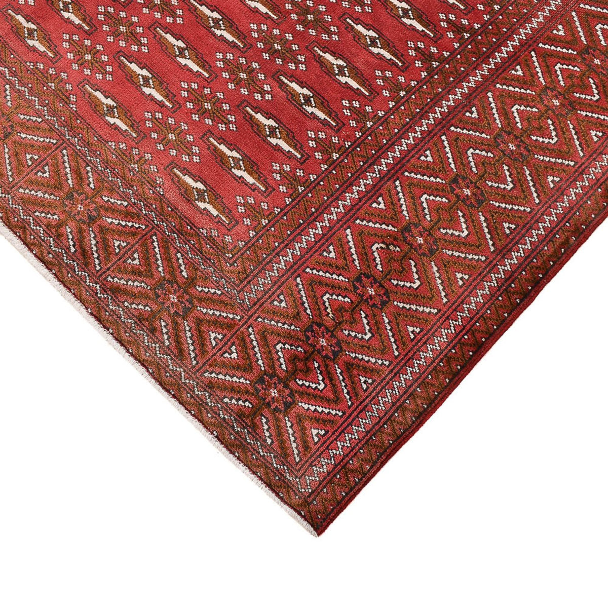 Tapis Turkaman - 280 x 203 cm - rouge clair