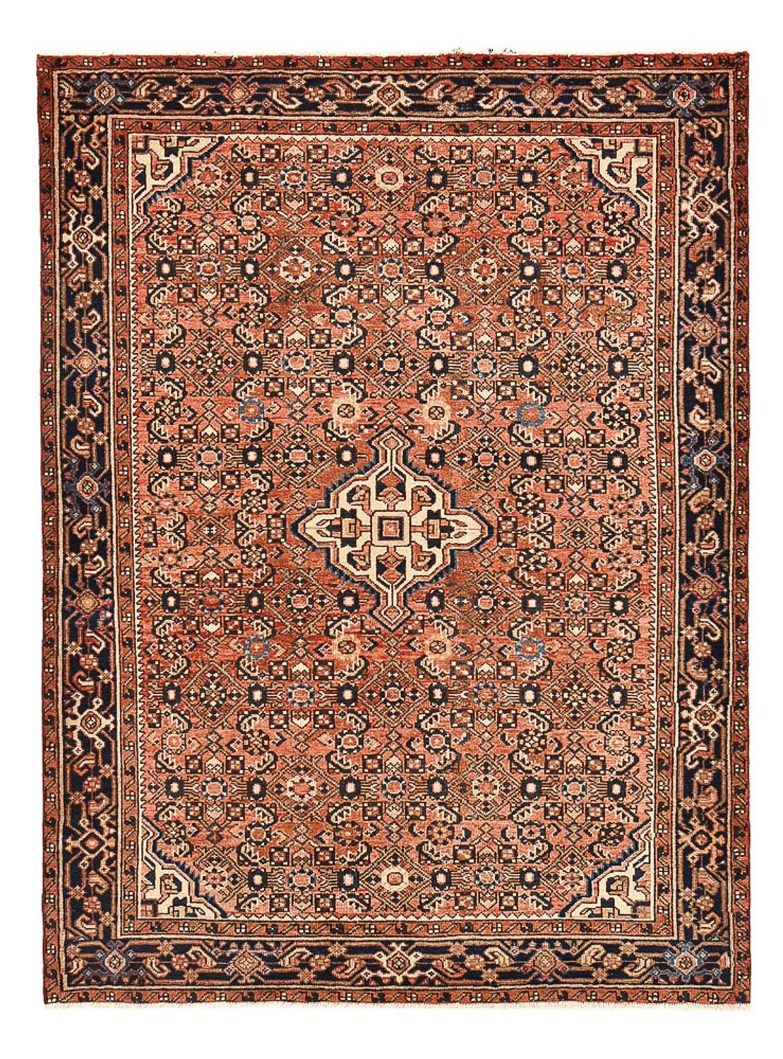 Tapis persan - Nomadic - 198 x 145 cm - rouille
