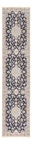 Tapis de couloir Tapis persan - Nain - Royal - 315 x 69 cm - bleu foncé