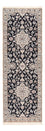 Tapis de couloir Tapis persan - Nain - Royal - 213 x 72 cm - bleu foncé