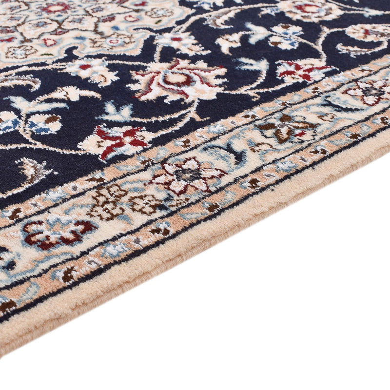 Tapis de couloir Tapis persan - Nain - Royal - 213 x 72 cm - bleu foncé