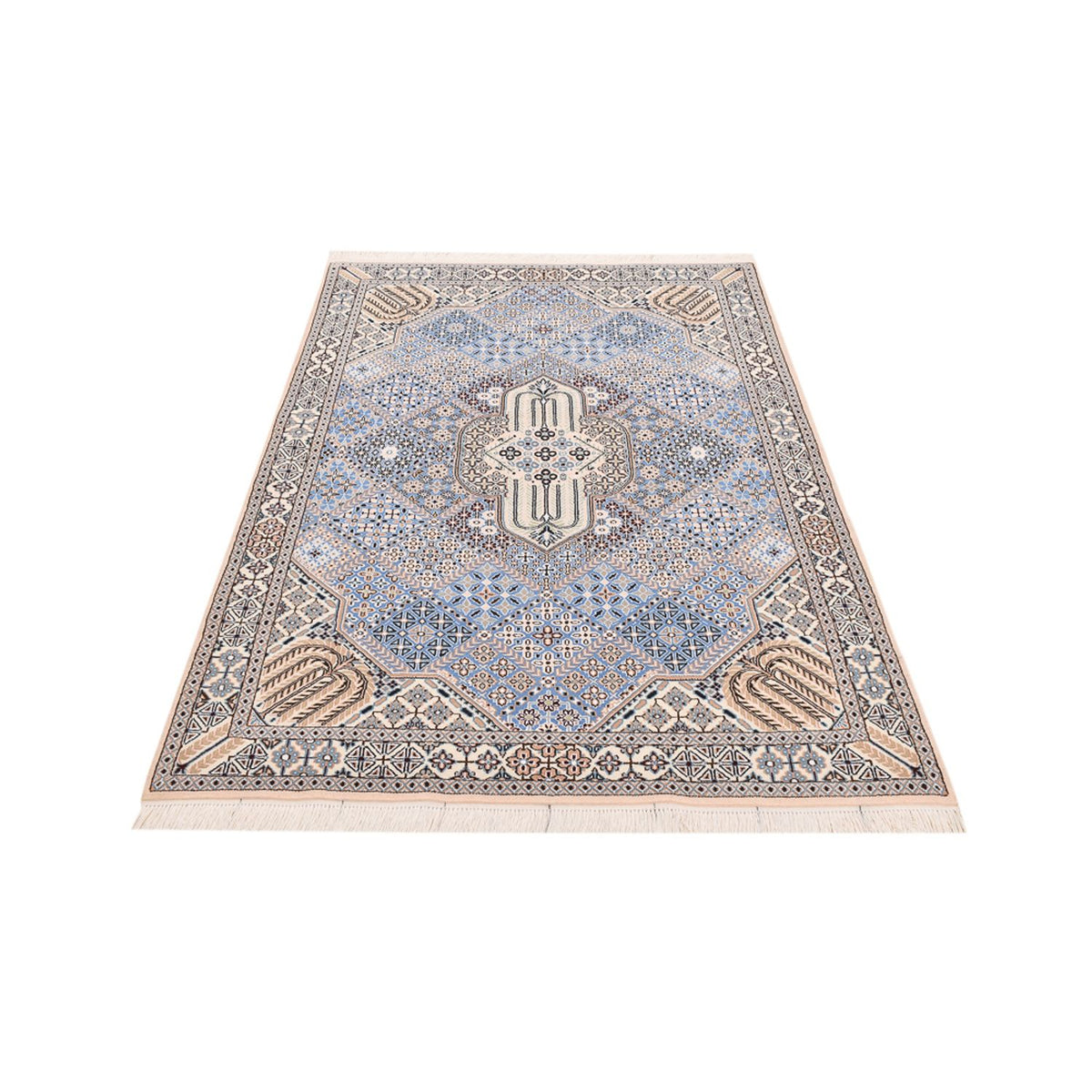 Tapis persan - Nain - Royal - 195 x 137 cm - bleu clair