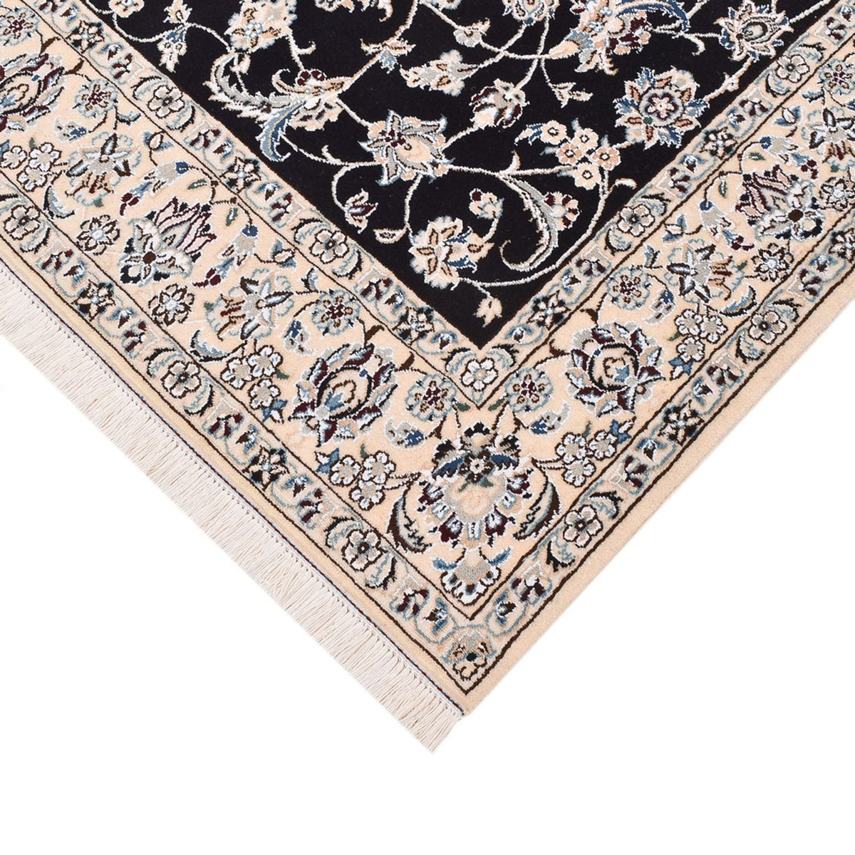 Tapis persan - Nain - Royal - 194 x 147 cm - bleu foncé