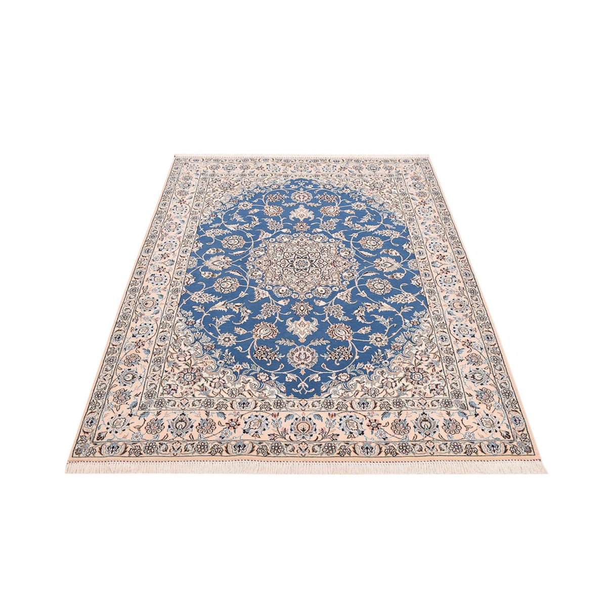 Tapis persan - Nain - Royal - 202 x 151 cm - bleu
