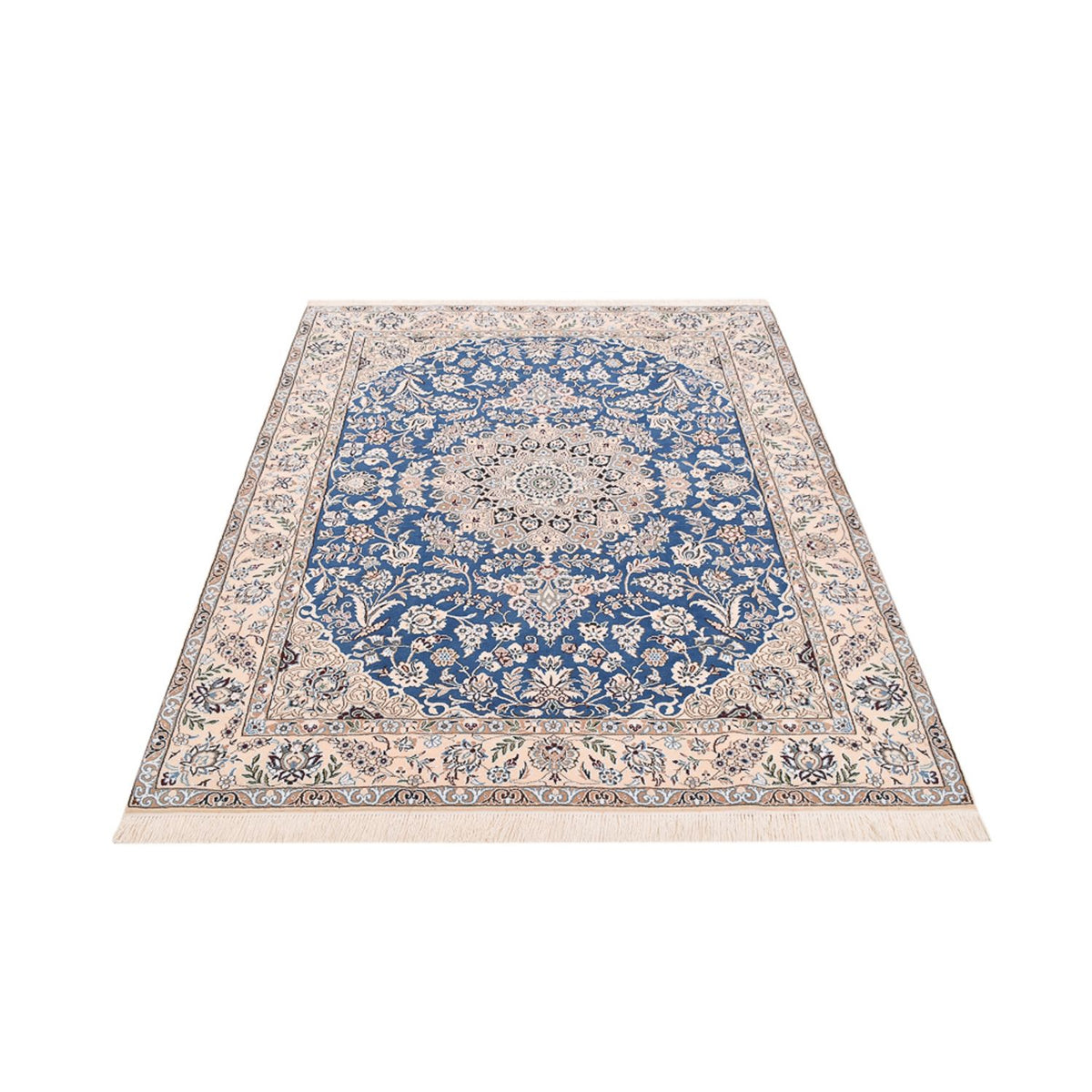 Tapis persan - Nain - Royal - 201 x 155 cm - bleu
