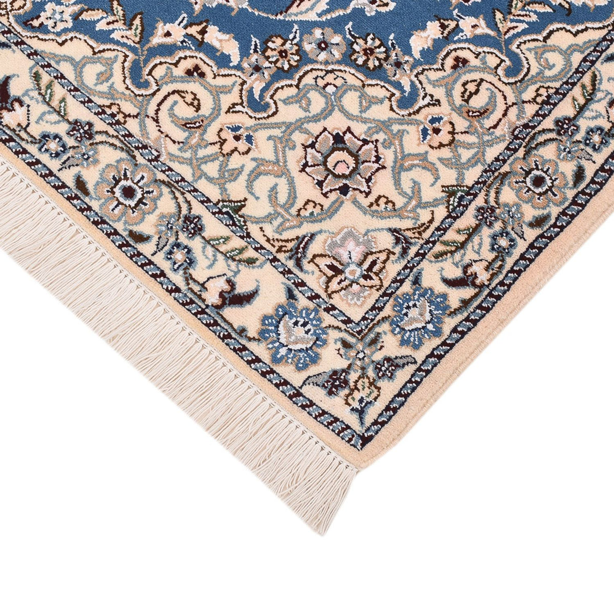 Tapis persan - Nain - Royal - 127 x 90 cm - bleu