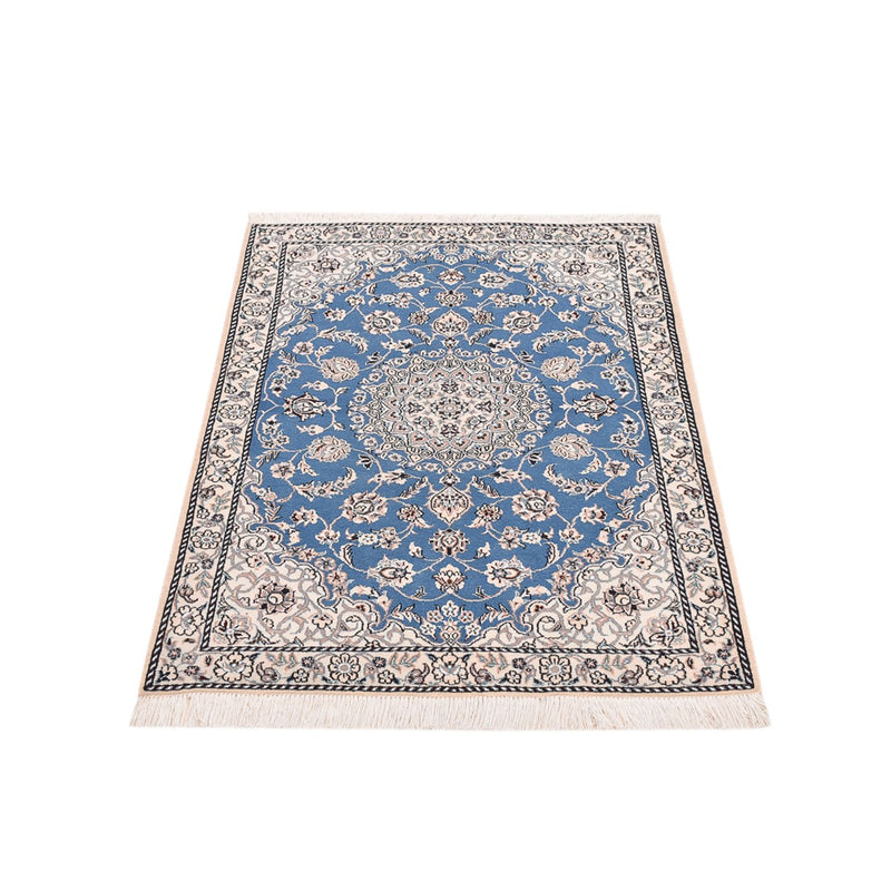 Tapis persan - Nain - Royal - 127 x 90 cm - bleu
