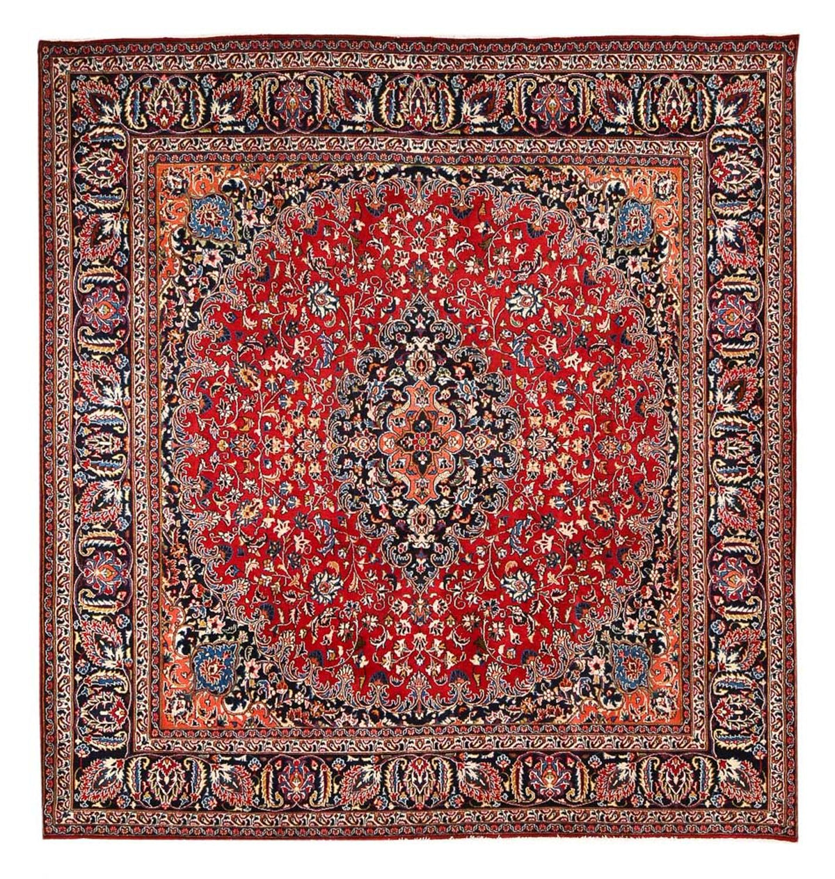 Tapis persan - Classique carré - 319 x 296 cm - rouge