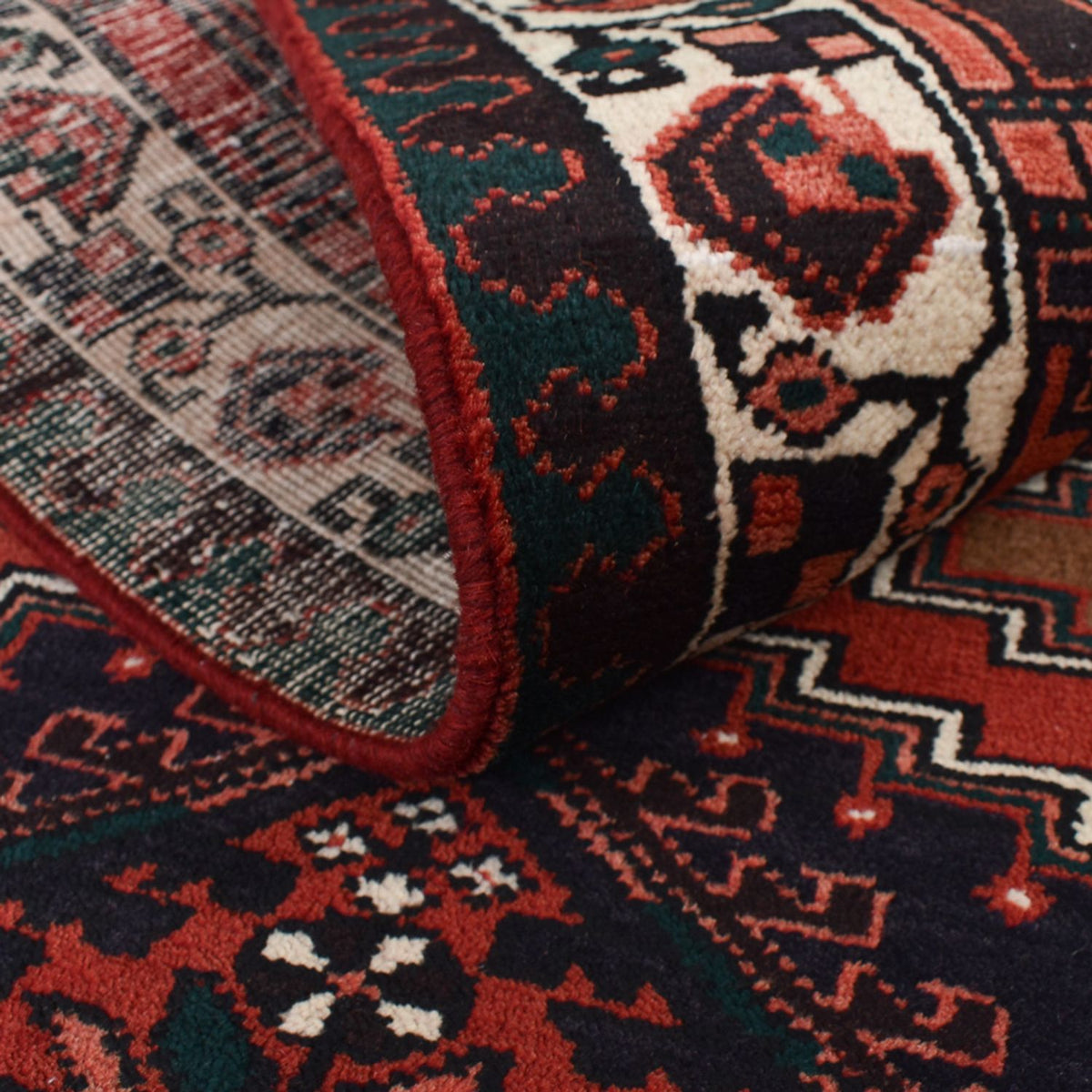 Tapis de couloir Tapis persan - Nomadic - 313 x 100 cm - rouge foncé
