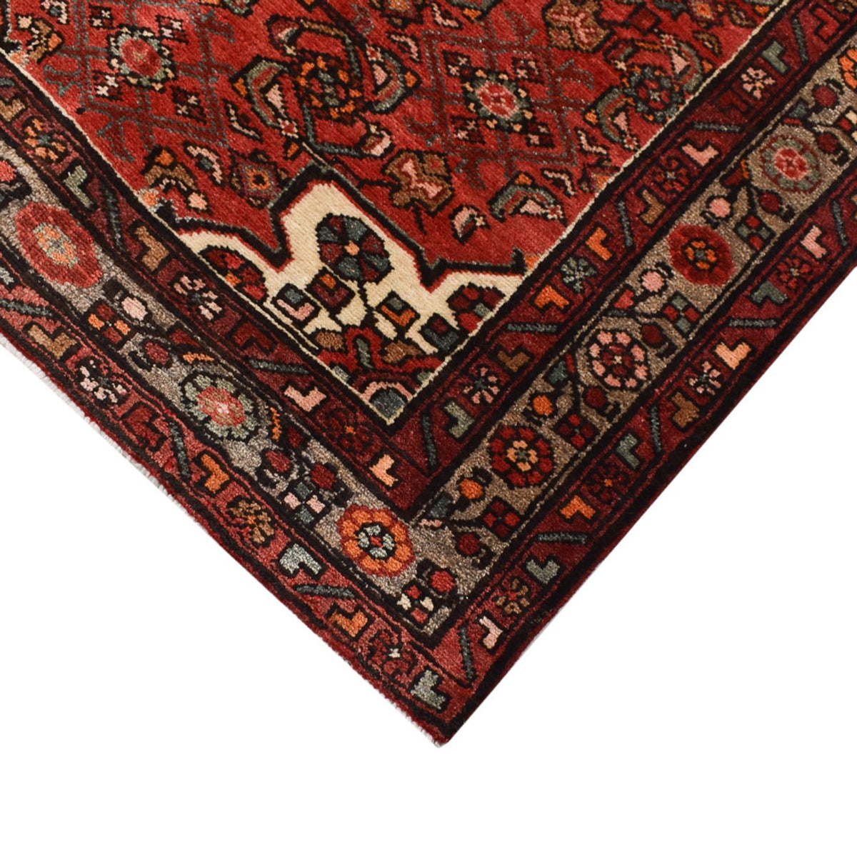 Tapis de couloir Tapis persan - Nomadic - 311 x 119 cm - rouge