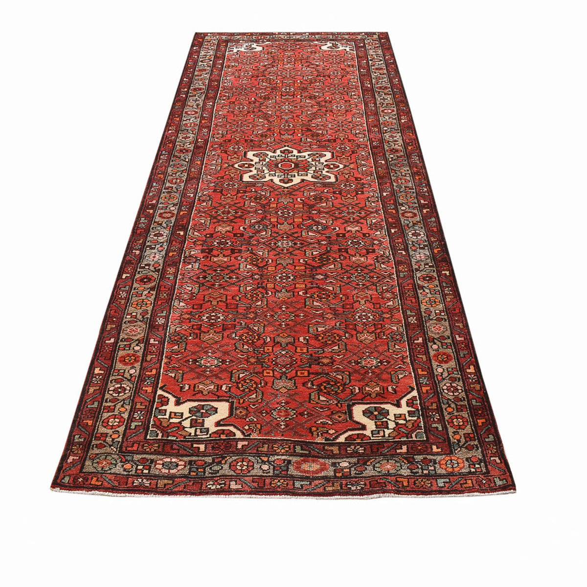 Tapis de couloir Tapis persan - Nomadic - 311 x 119 cm - rouge