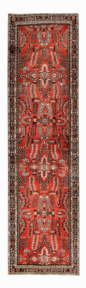 Tapis de couloir Tapis persan - Tabriz - 398 x 110 cm - rouge