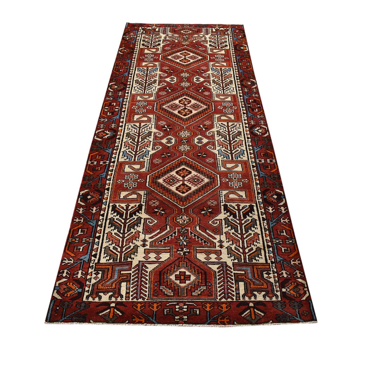 Tapis de couloir Tapis persan - Nomadic - 297 x 111 cm - multicolore