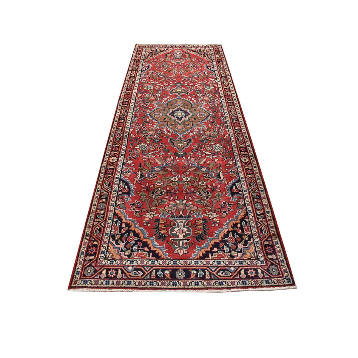 Tapis de couloir Tapis persan - Nomadic - 320 x 111 cm - rouge