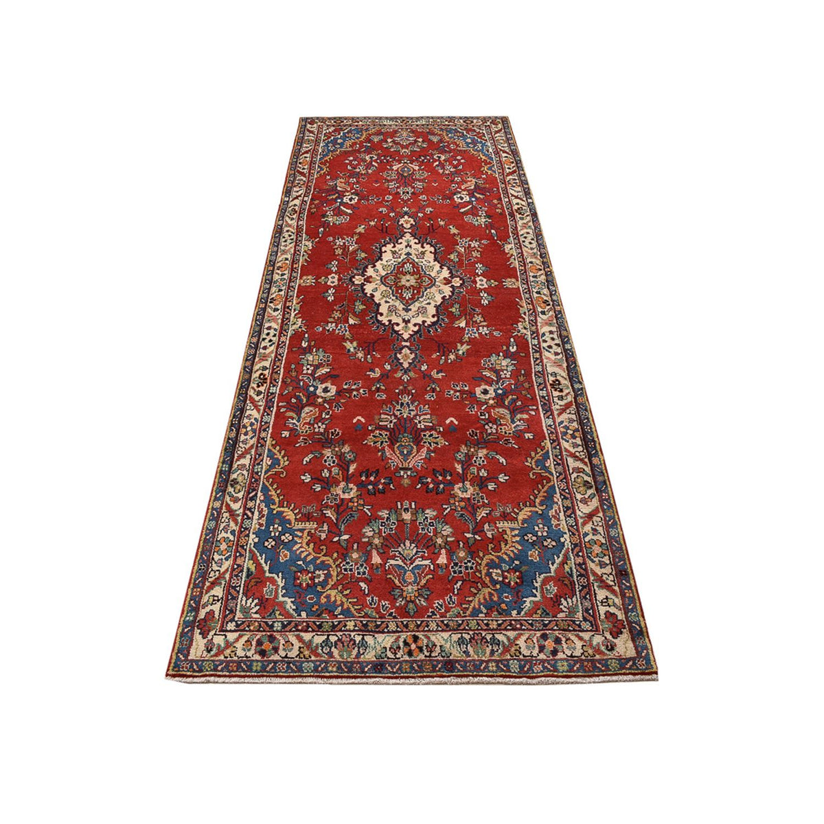 Tapis de couloir Tapis persan - Nomadic - 312 x 109 cm - rouge