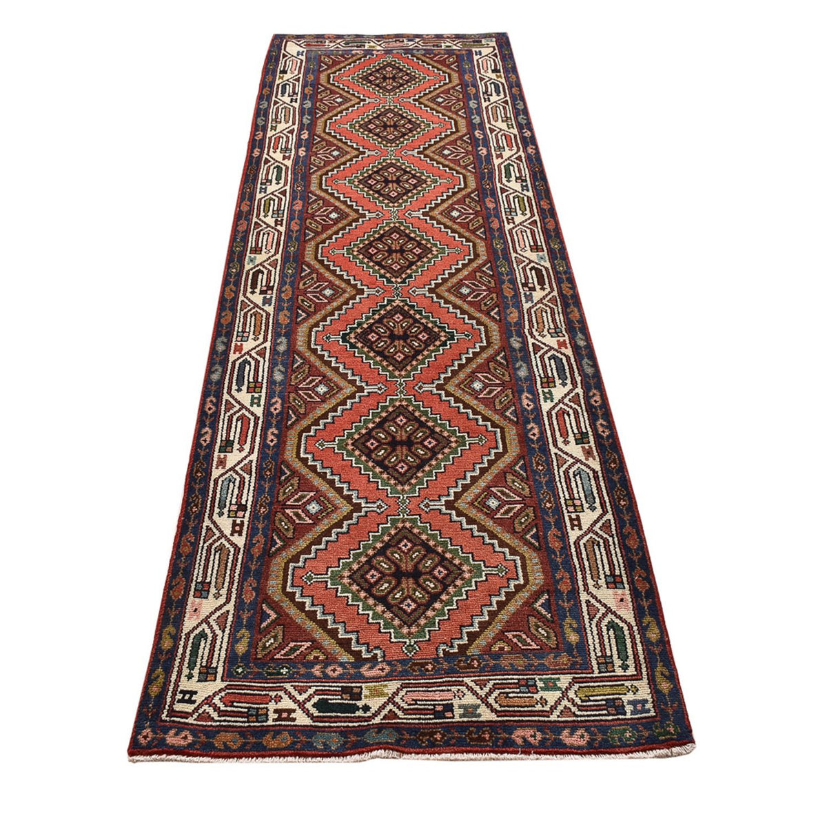 Tapis de couloir Tapis persan - Nomadic - 290 x 83 cm - rouge clair
