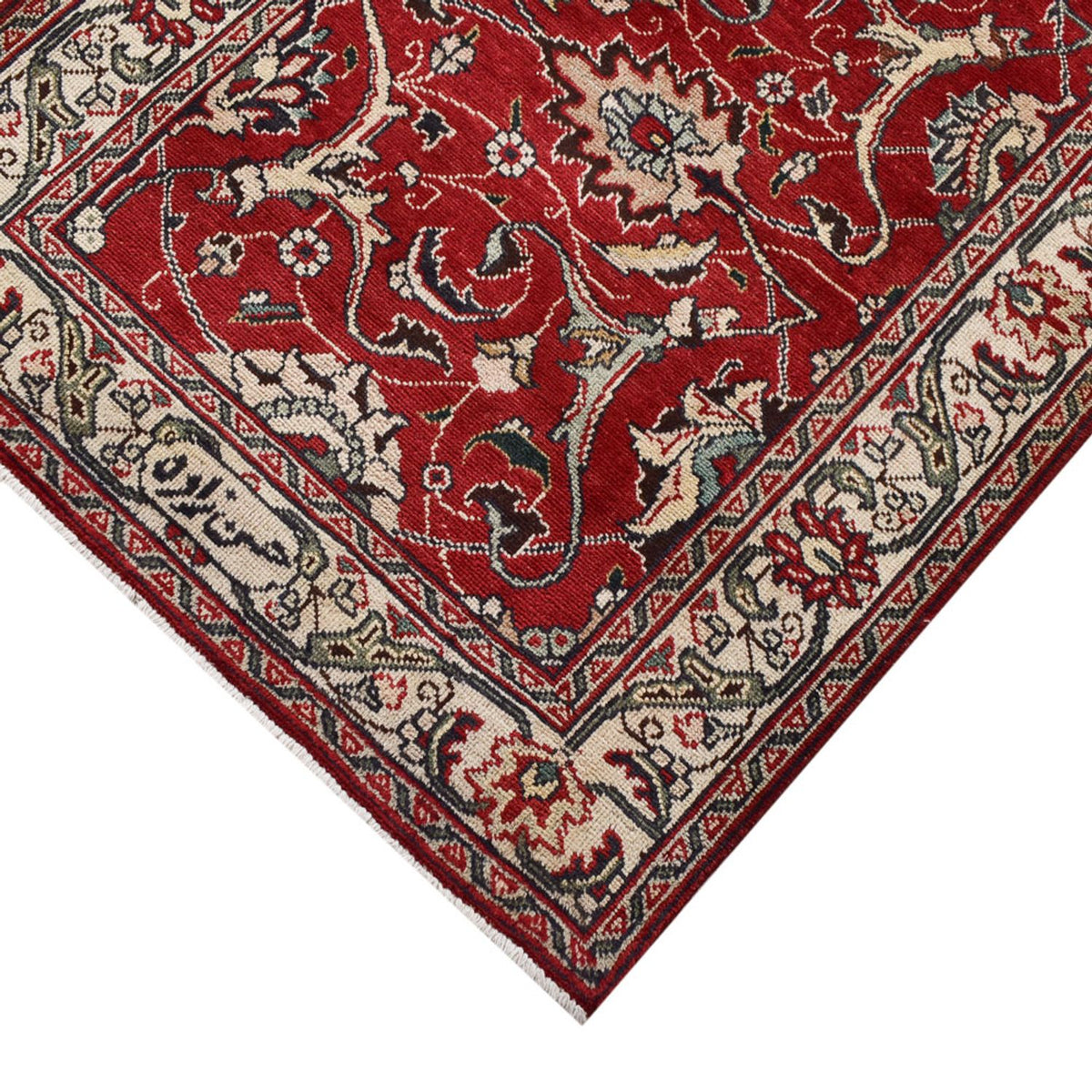 Tapis de couloir Tapis persan - Tabriz - 458 x 81 cm - rouge