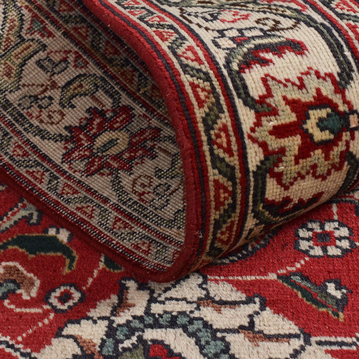 Tapis de couloir Tapis persan - Tabriz - 458 x 81 cm - rouge