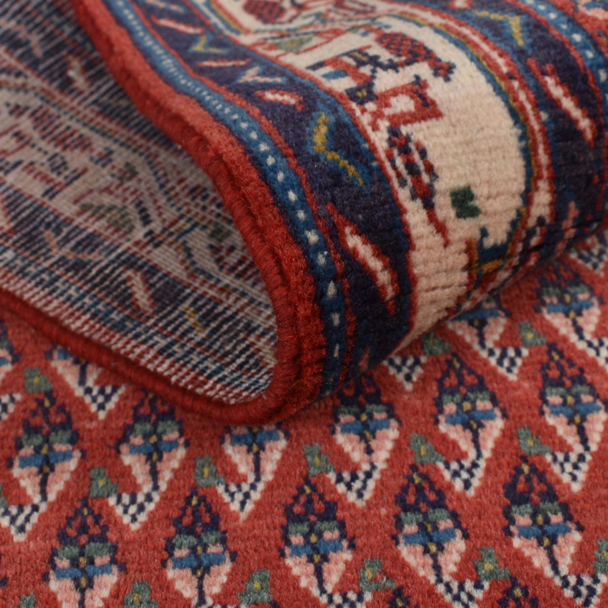 Tapis de couloir Tapis persan - Mir - 318 x 80 cm - rouge