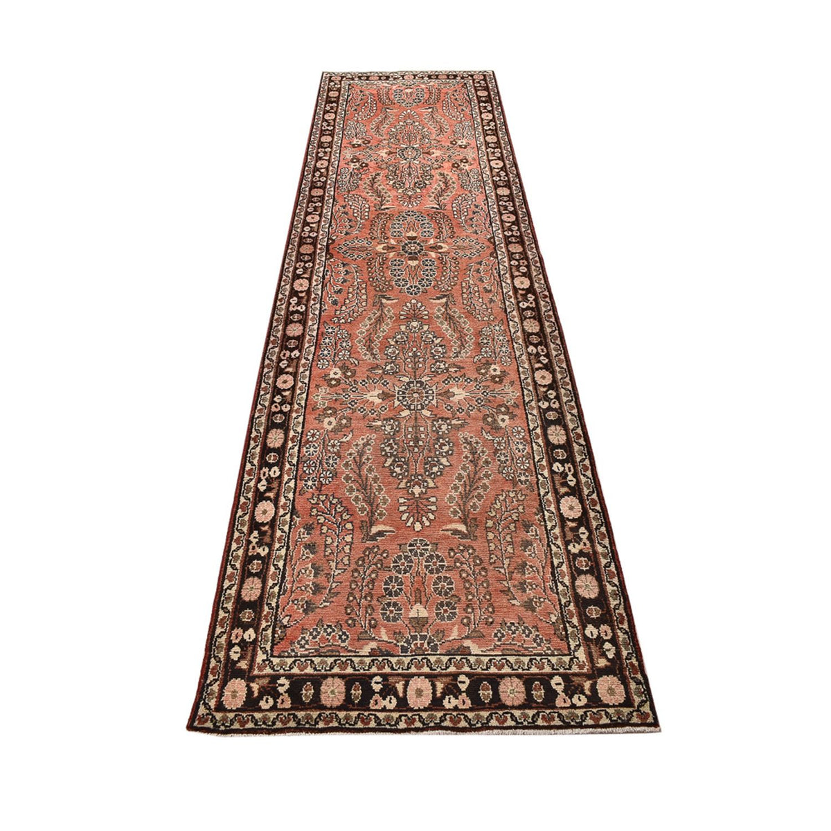 Tapis de couloir Tapis persan - Classique - 373 x 90 cm - rouge clair