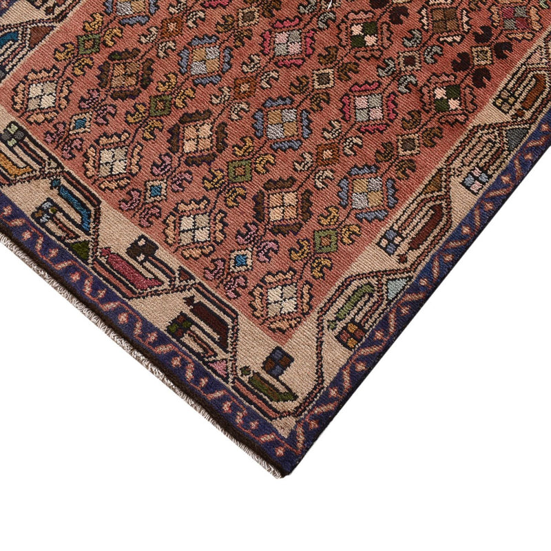 Tapis de couloir Tapis persan - Nomadic - 278 x 78 cm - rouge clair