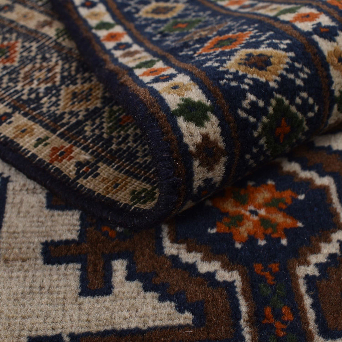 Tapis de couloir Tapis Turkaman - 366 x 79 cm - beige foncé
