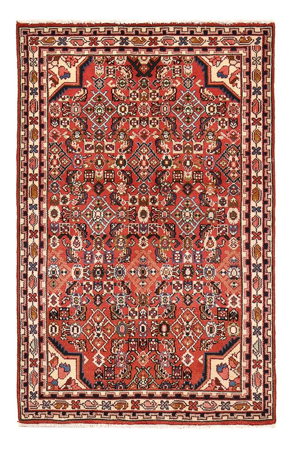 Tapis persan - Nomadic - 142 x 87 cm - rouge