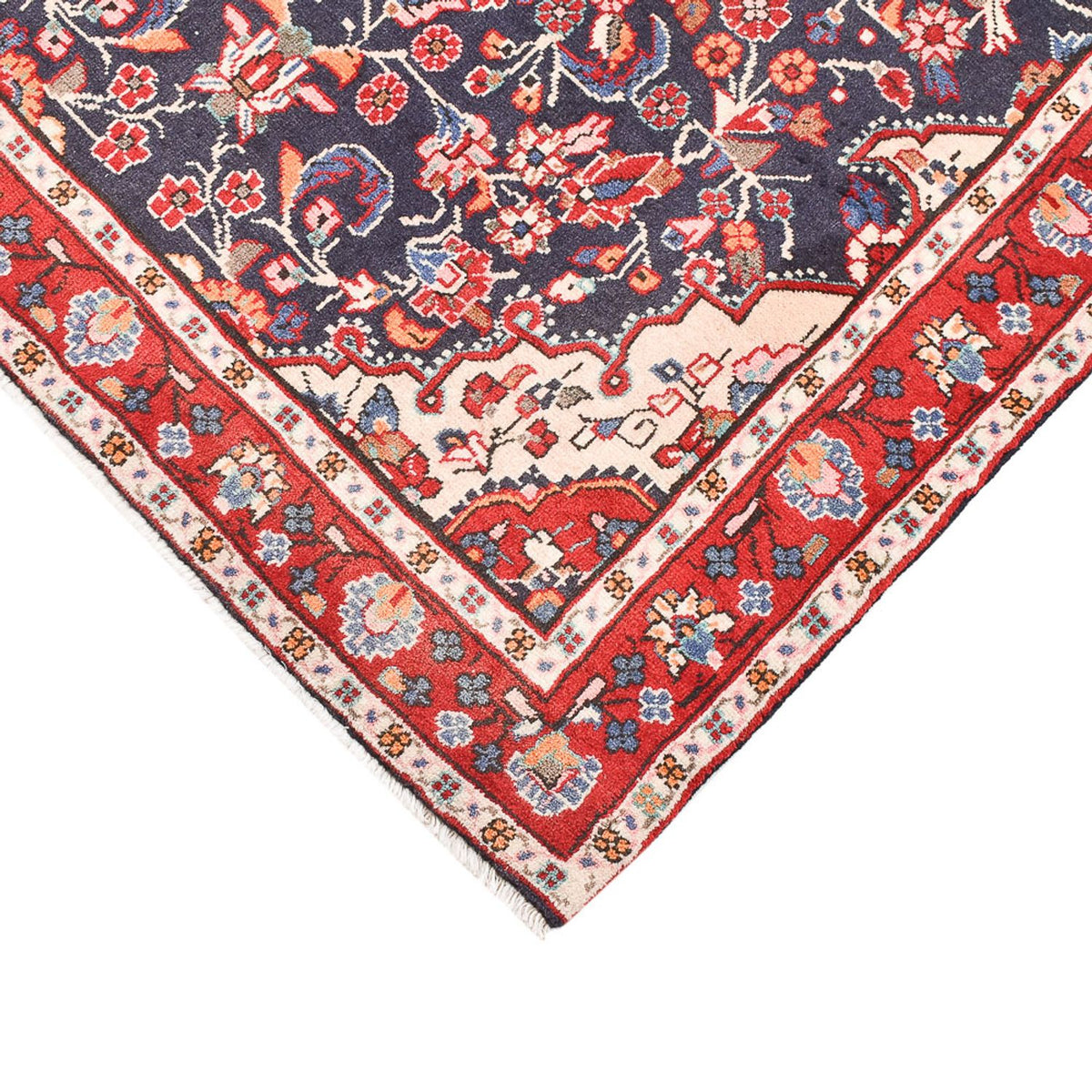 Tapis persan - Nomadic - 145 x 98 cm - bleu foncé