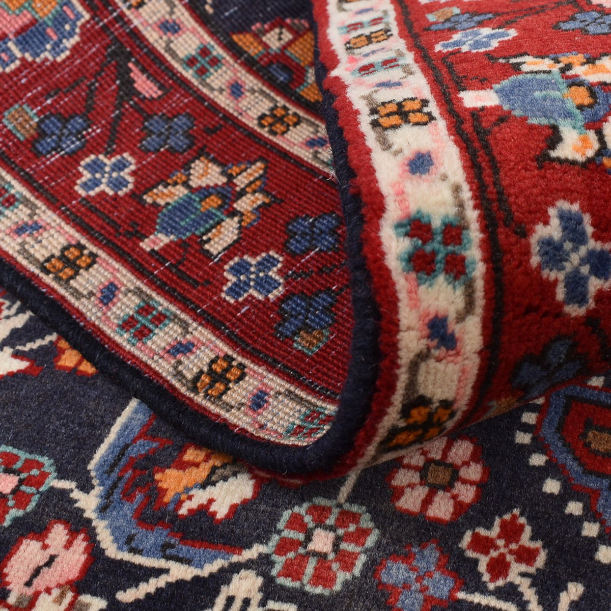 Tapis persan - Nomadic - 145 x 98 cm - bleu foncé