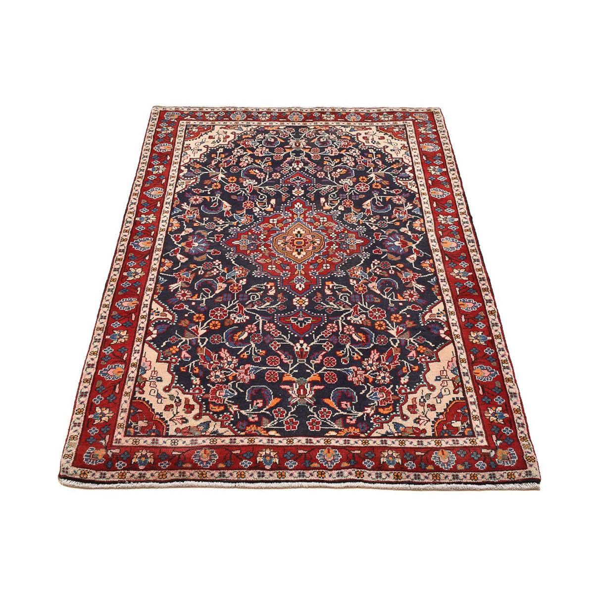 Tapis persan - Nomadic - 145 x 98 cm - bleu foncé