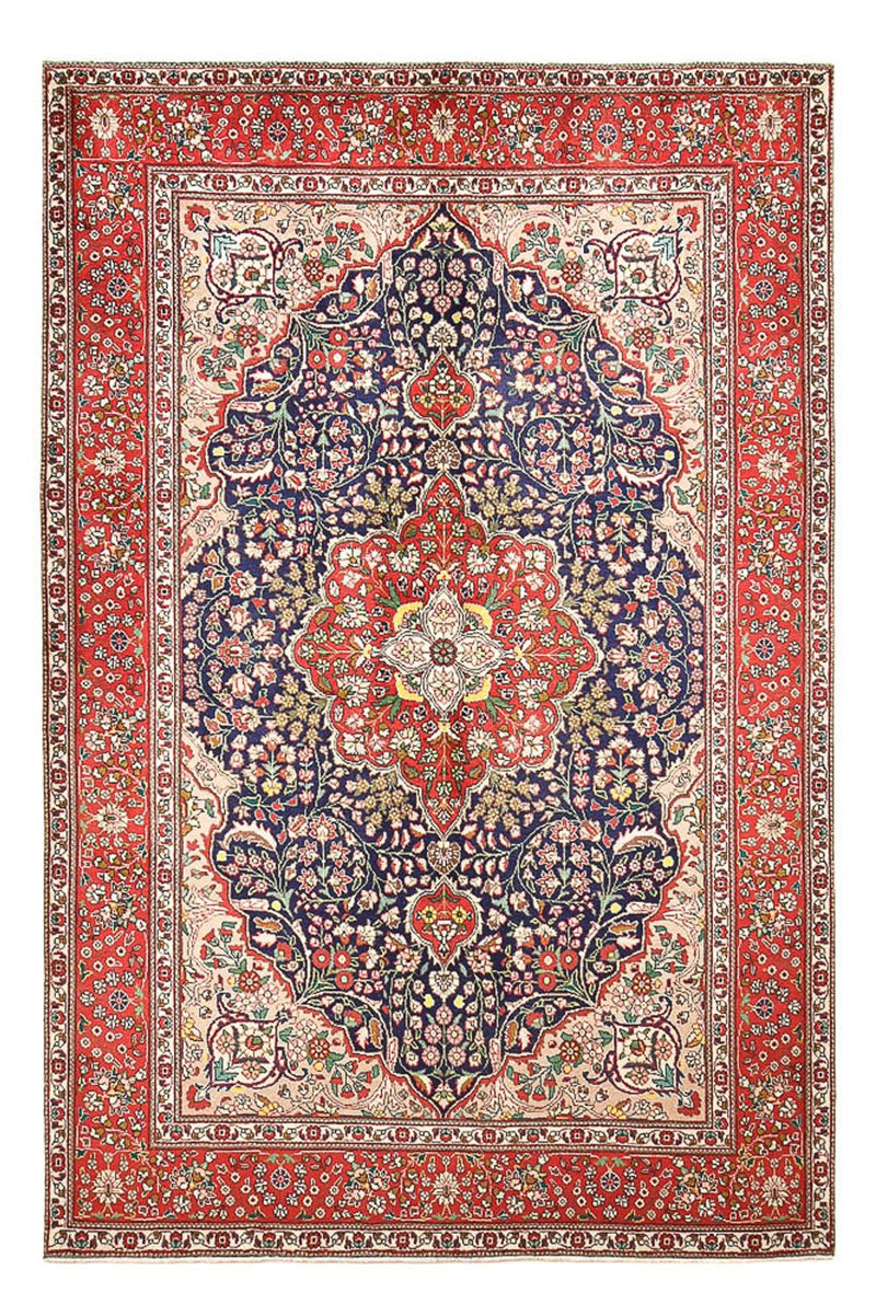 Tapis persan - Tabriz - 300 x 202 cm - bleu foncé