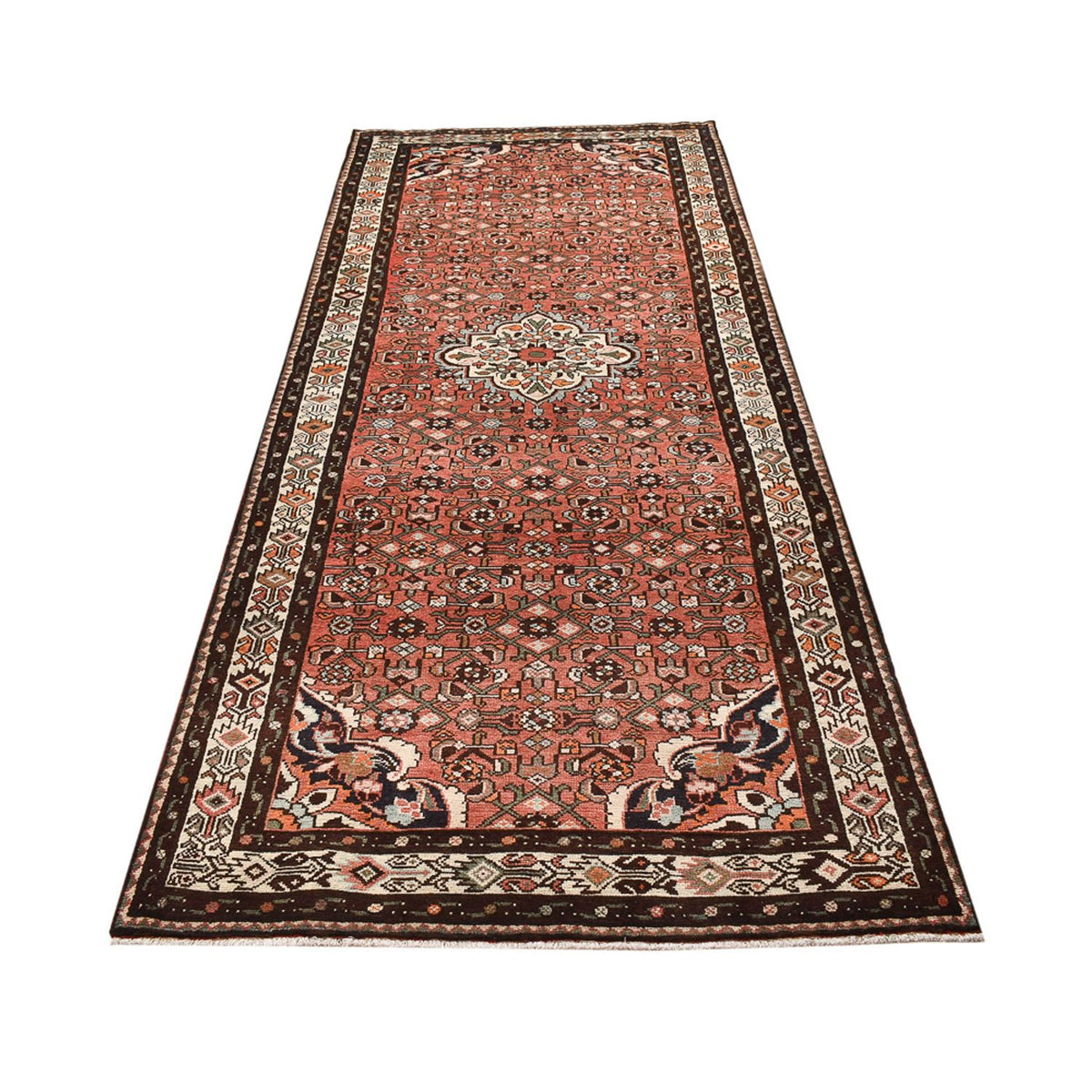 Tapis de couloir Tapis persan - Nomadic - 308 x 128 cm - rouge clair