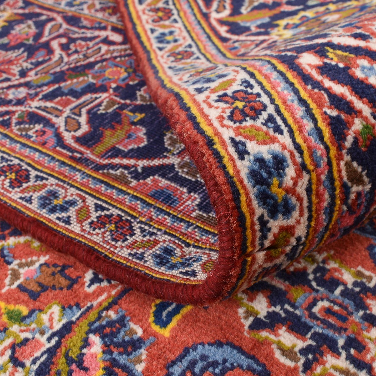 Tapis persan - Keshan - 210 x 140 cm - rouge clair