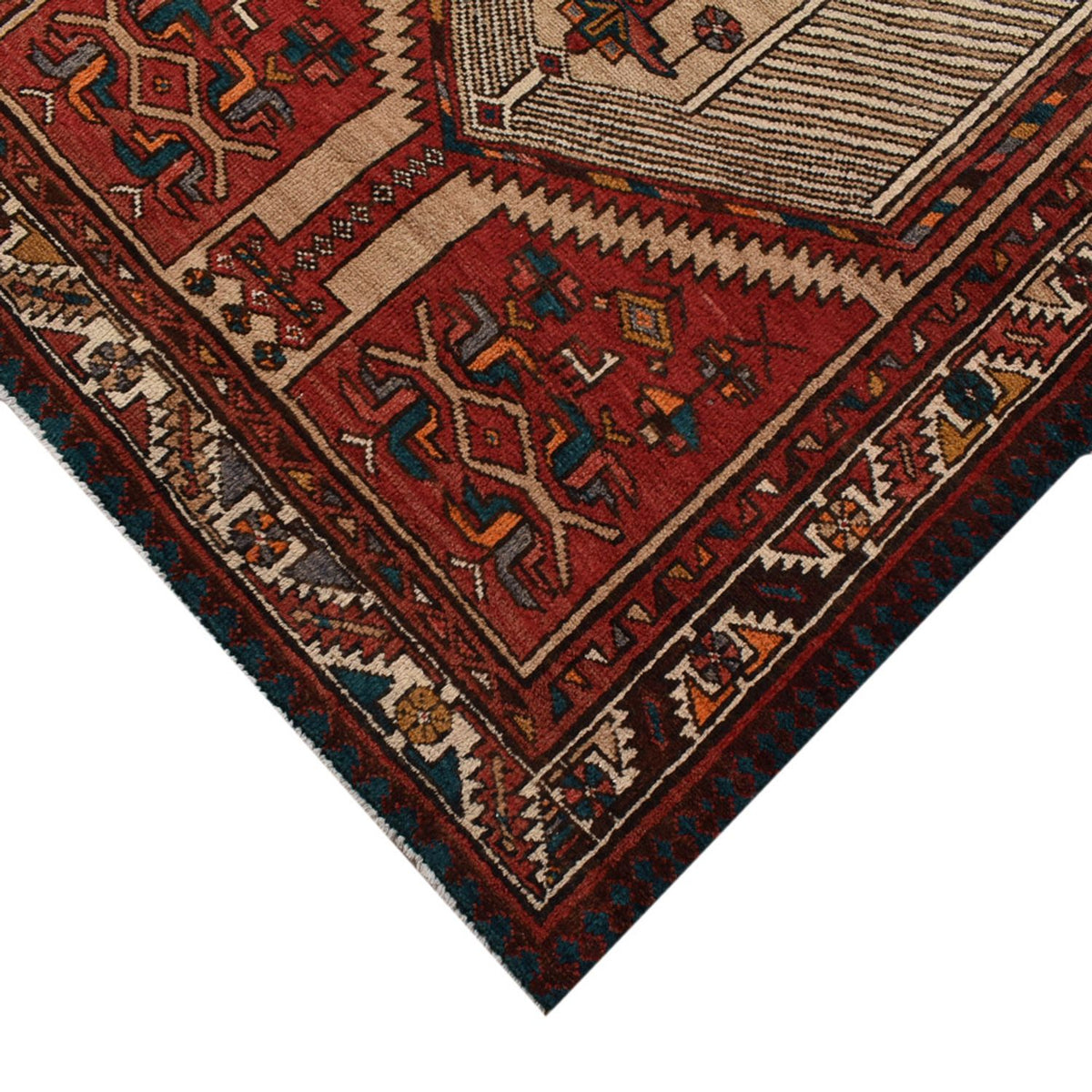 Tapis de couloir Tapis persan - Nomadic - 332 x 100 cm - rouge