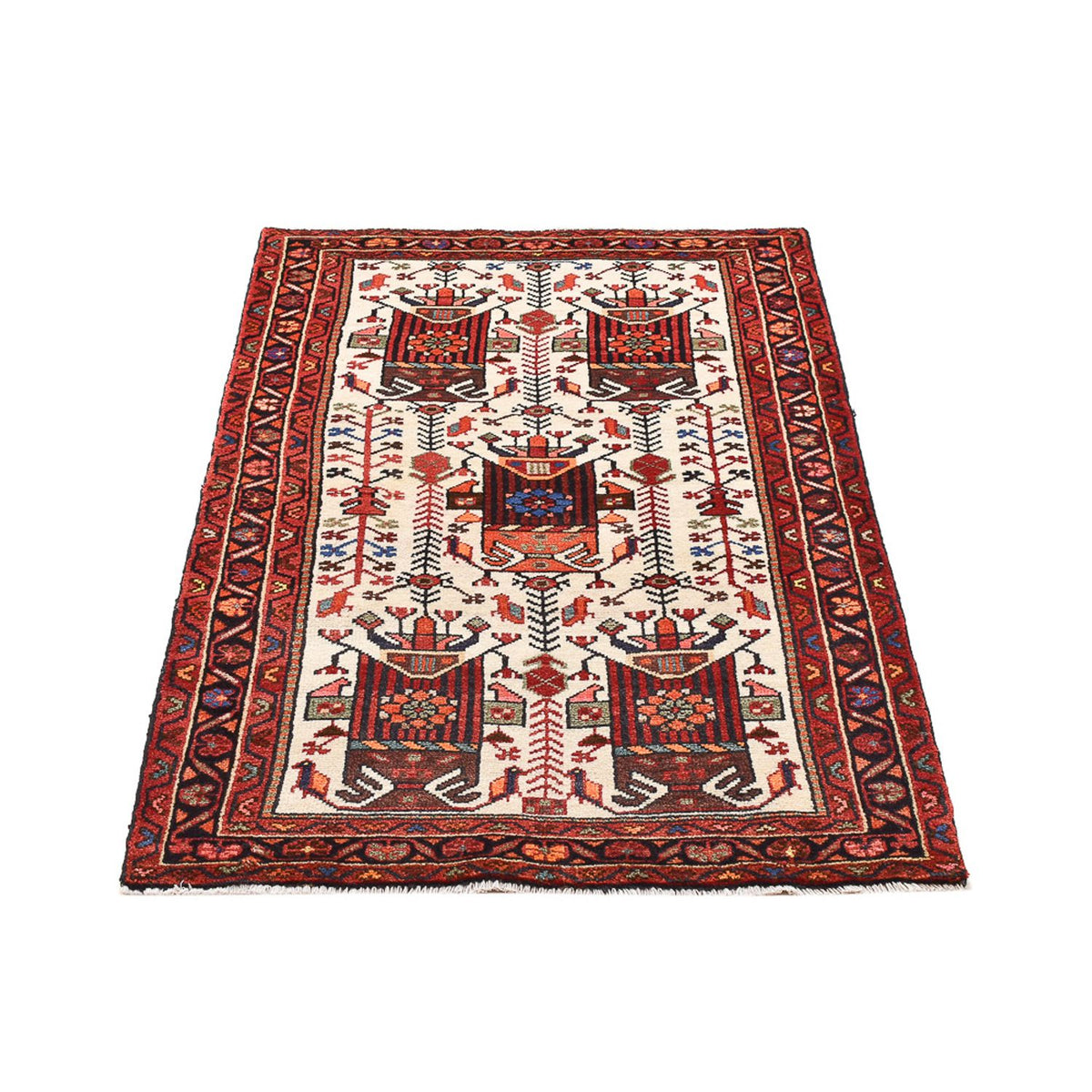 Tapis persan - Nomadic - 130 x 88 cm - rouge