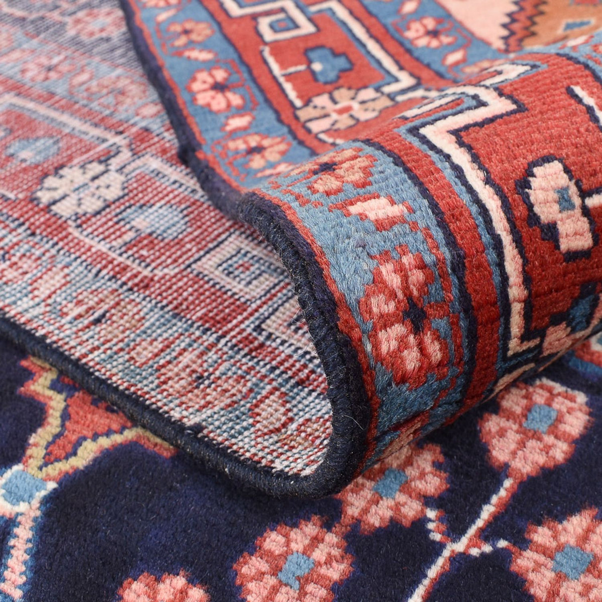 Tapis persan - Nomadic - 208 x 137 cm - bleu foncé
