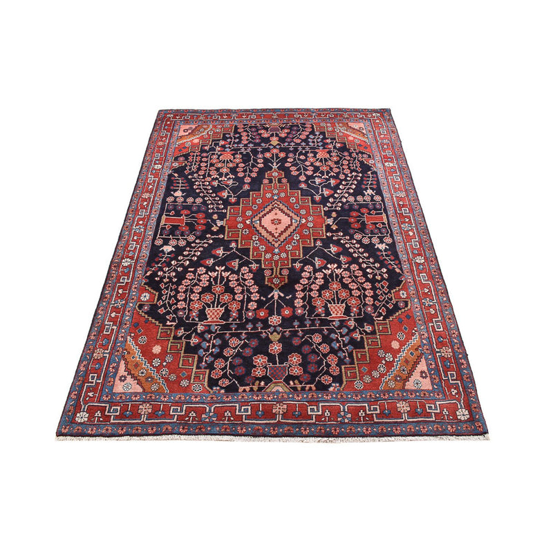 Tapis persan - Nomadic - 208 x 137 cm - bleu foncé