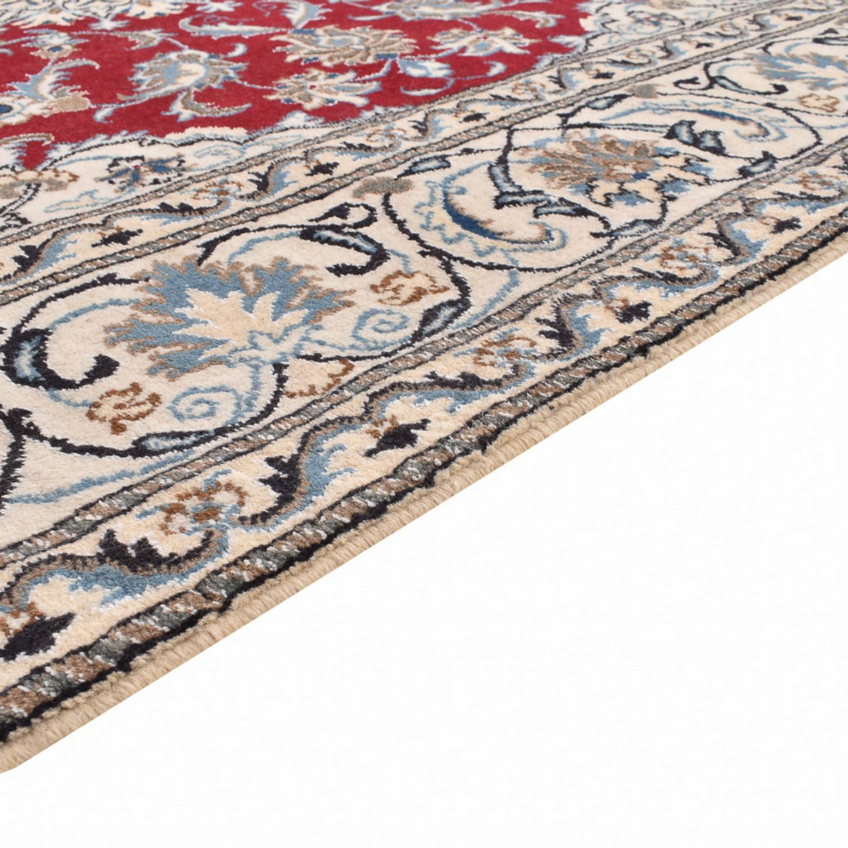 Tapis persan - Nain carré - 197 x 195 cm - rouge
