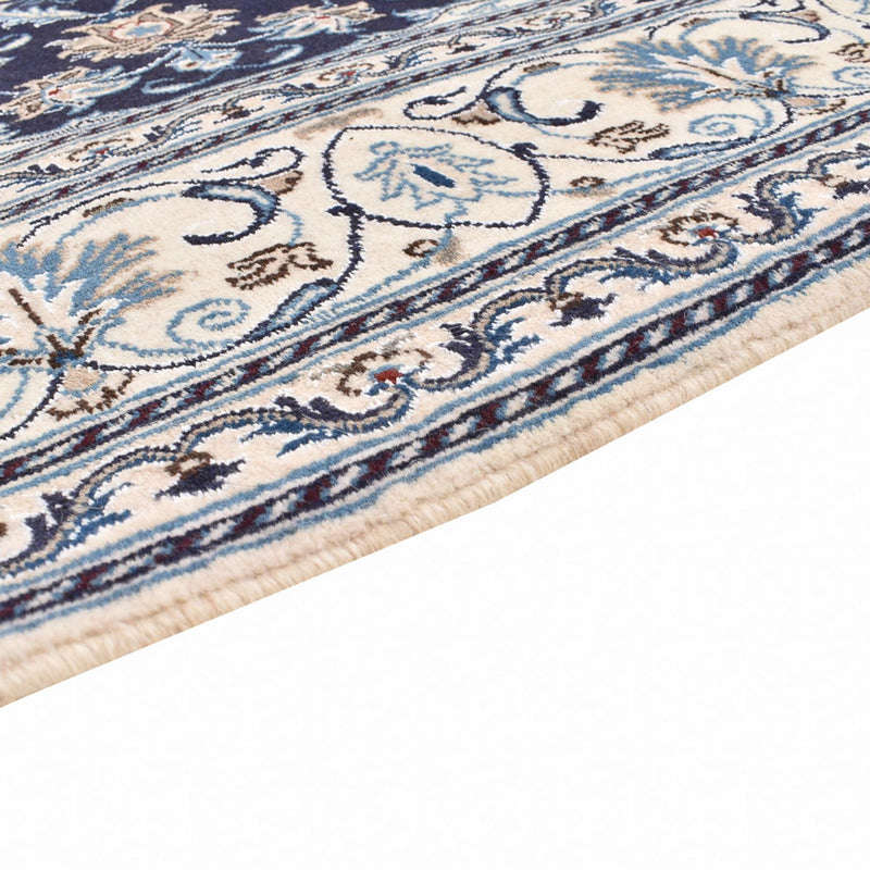 Tapis persan - Nain carré  - 198 x 195 cm - bleu foncé