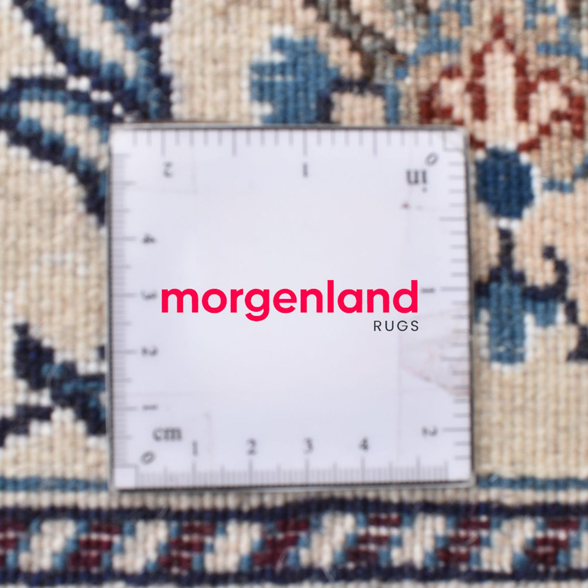 Tapis persan - Nain carré  - 198 x 195 cm - bleu foncé