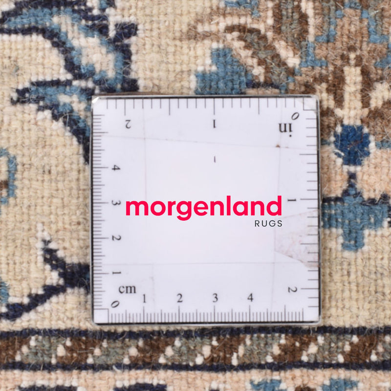 Tapis persan - Nain carré  - 195 x 193 cm - bleu foncé