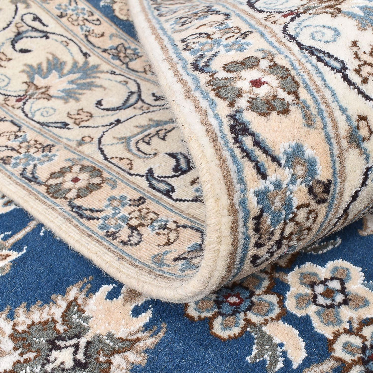 Tapis persan - Nain - 242 x 165 cm - bleu