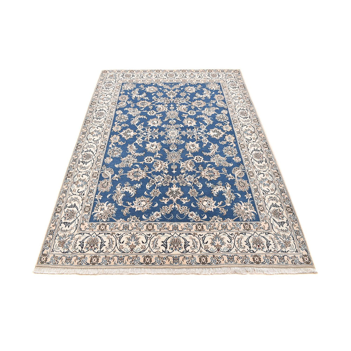 Tapis persan - Nain - 242 x 165 cm - bleu